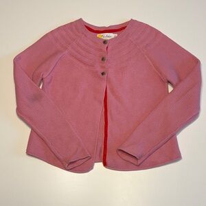 Mini Boden Pink Button-Up Kids Sweater size 7-8 VGUC
